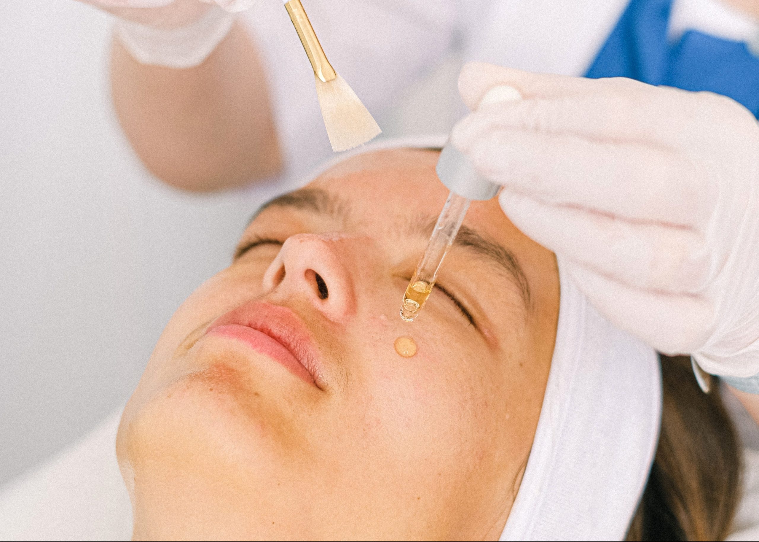 close up of chemical peel serum solution